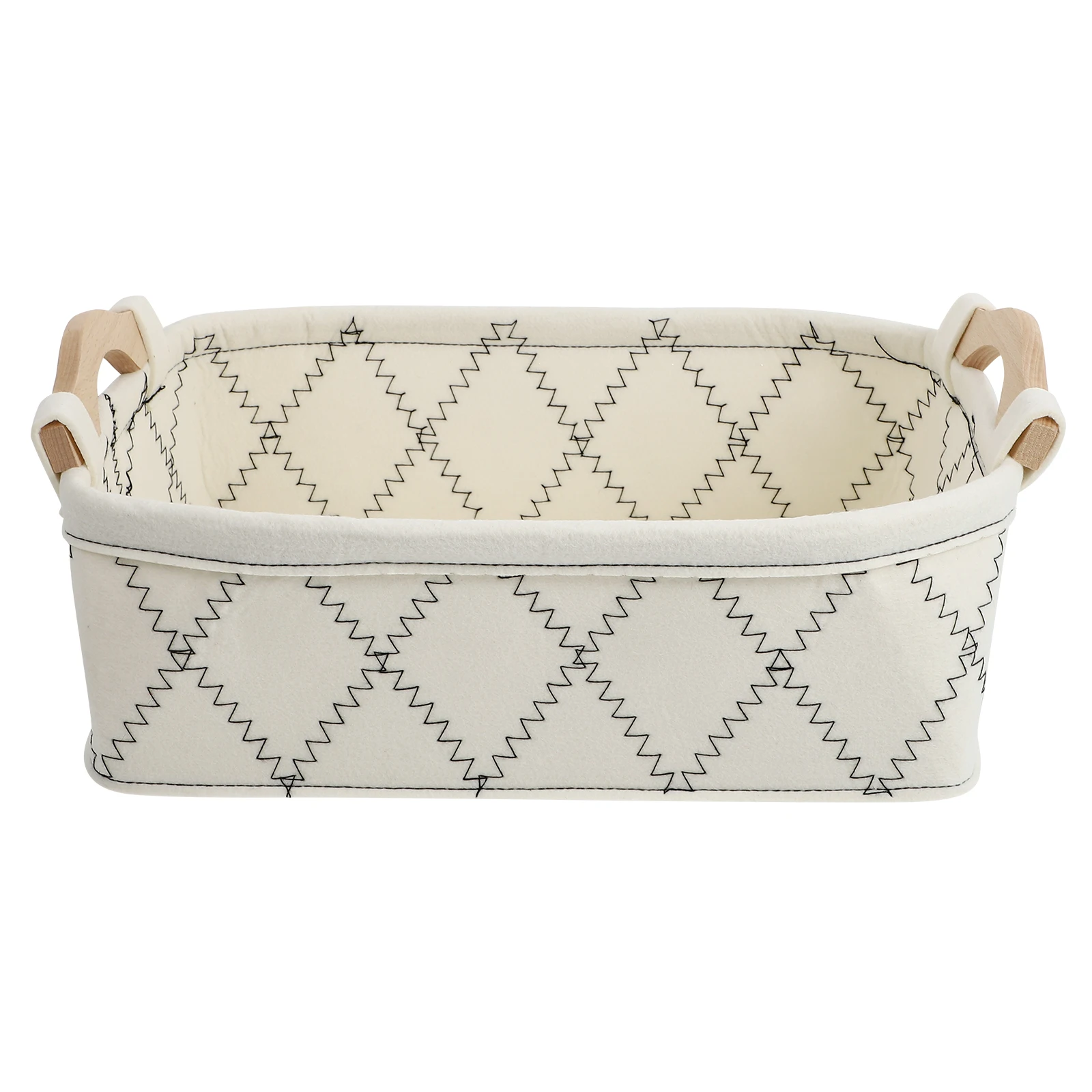 

1pc Felt Storage White 34x23x11 5cm Foldable Clothes Organizer Baskets Creative Felt Basket for Home Storage