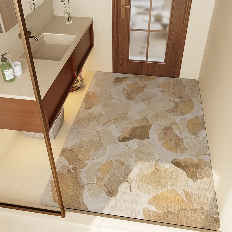 

Впитывающий коврик из диатомовой грязи, нескользящий напольный коврик для ванной комнаты, коврик для унитаза, кухни, простой бытовой коврик для двери туалета