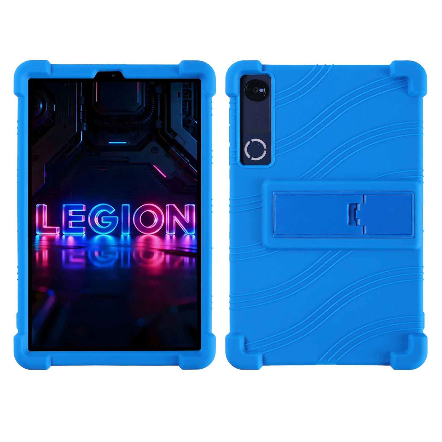 Funda para Tablet Lenovo Legion Y700 (Gen 5) con Soporte Ajustable, Funda Protectora de Silicona para Tablet - Azul Oscuro