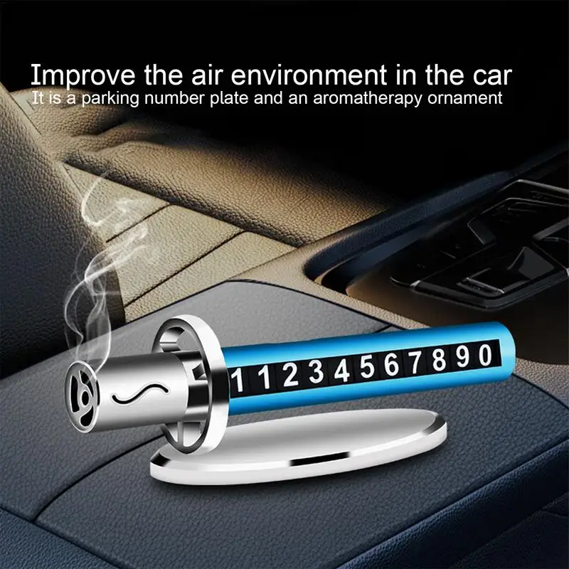 Temporary Parking Card Alloy Plate Aromatherapy Sign Car Interior Decoration Lightweight Dashboard Parking Card Auto Phone