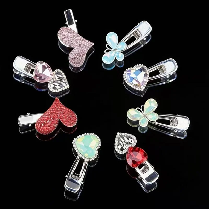 Kiss Jewelry Y2K Rosa Strass Schmetterling Schleife Stern Herz Haarnadeln Haarspangen Damen Koreanische Mode Kpop Haarspange Accessoire〔CC55〕