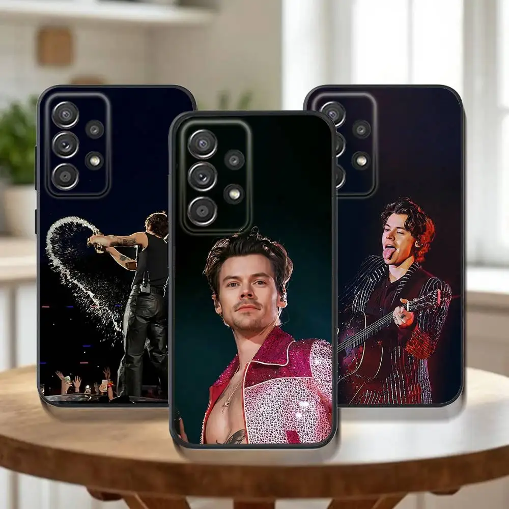 

H-HaRRy Music Styles Phone Case For Samsung Galaxy A73,31,32,72,41,53,52,71,22,5G,Note,J7,8,9 Soft Black Cover
