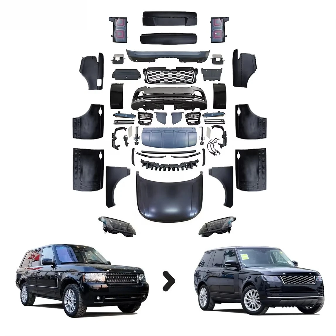 Factory Refit Retrofit Body Kit for Range Rover L322 05-12 3.6 TDV8 5.0 SC V8 HSE NA Autobiography Upgrade to 18-22 view 2