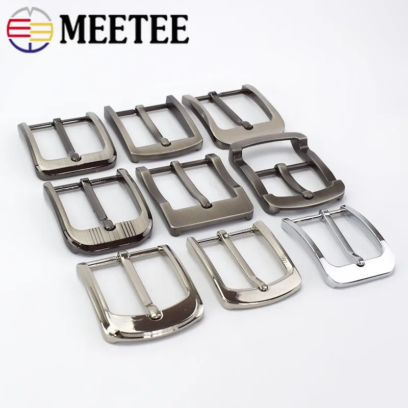 1pcs 35/40mm Meetee Zinc Alloy Metal Pin Belt Buckles for Mens Waistband Adjust Head DIY Casual Jeans Leather Crafts Accessories