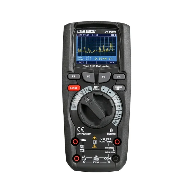 CEM Professional color screen true RMS temperature measurement 1000V DT-989 DT-989H Digital Multimeter  For Sale