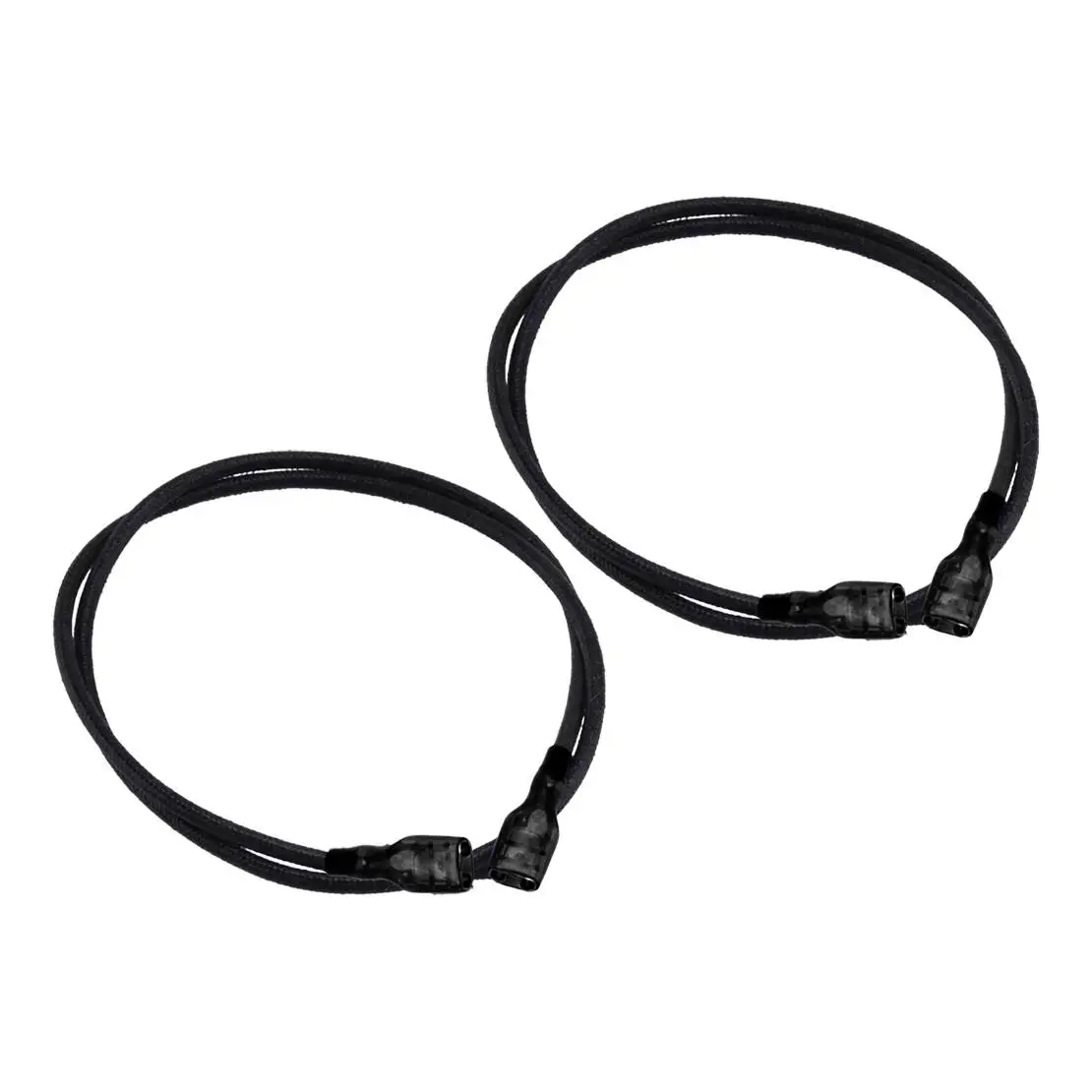 2pcs 65cm Dual Flat Female Plug Cable Black Fit For Barbecue BBQ Grill Ignition Button