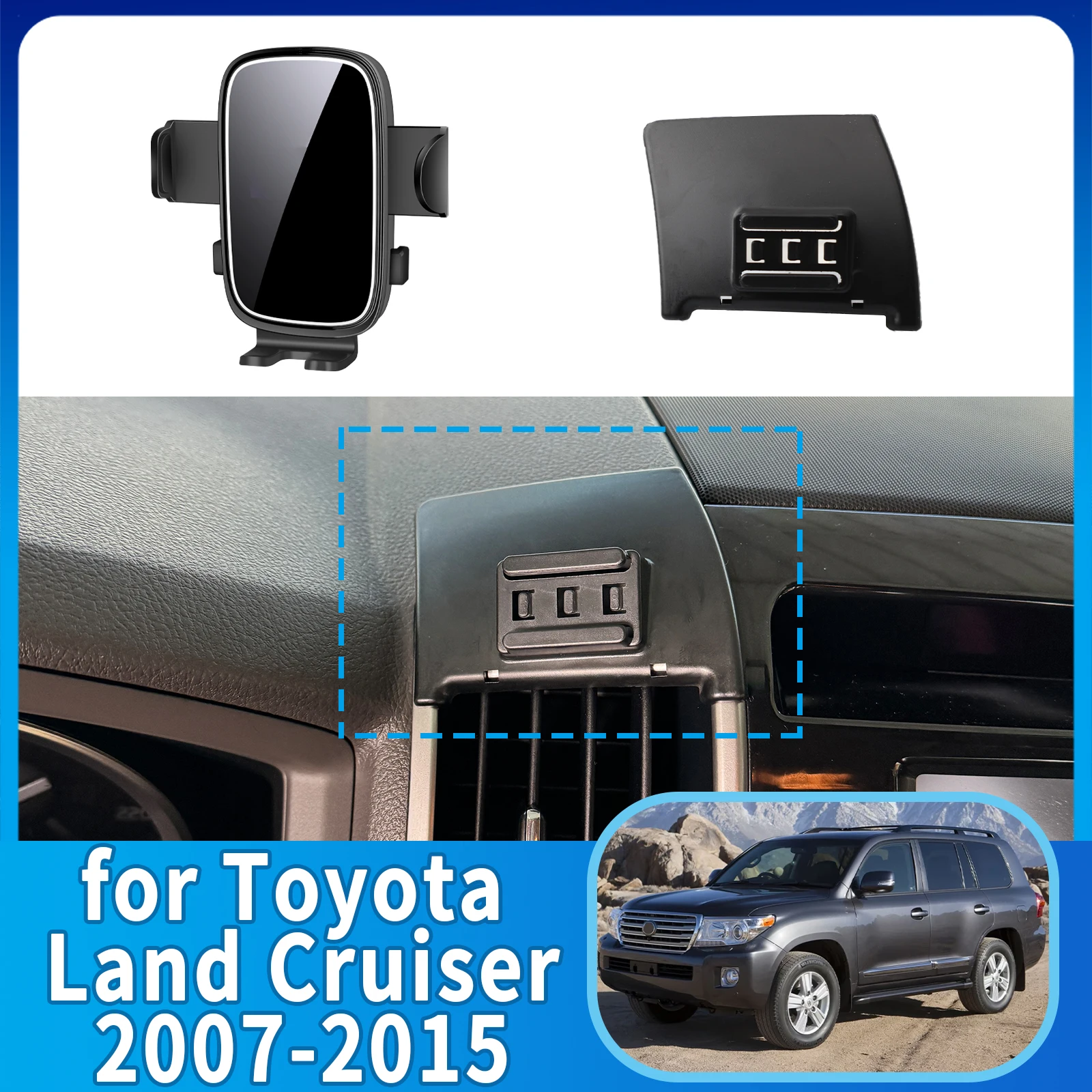 

fit for Toyota Land Cruiser 2007 2008 2009-2015 Phone Holder, Dashboard Screen Mount Bracket Easy Installation​​ Car accessoires