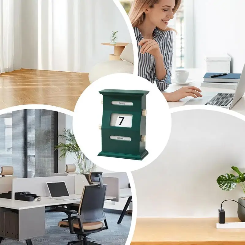 كتل تقويم مكتبية ريترو تقويم سطح المكتب ديكورات مكتبية كتل تقويم لطيف أجندة مكتبية /رزنامة مكتبية ديكور سطح المكتب لمكاتب المكتب