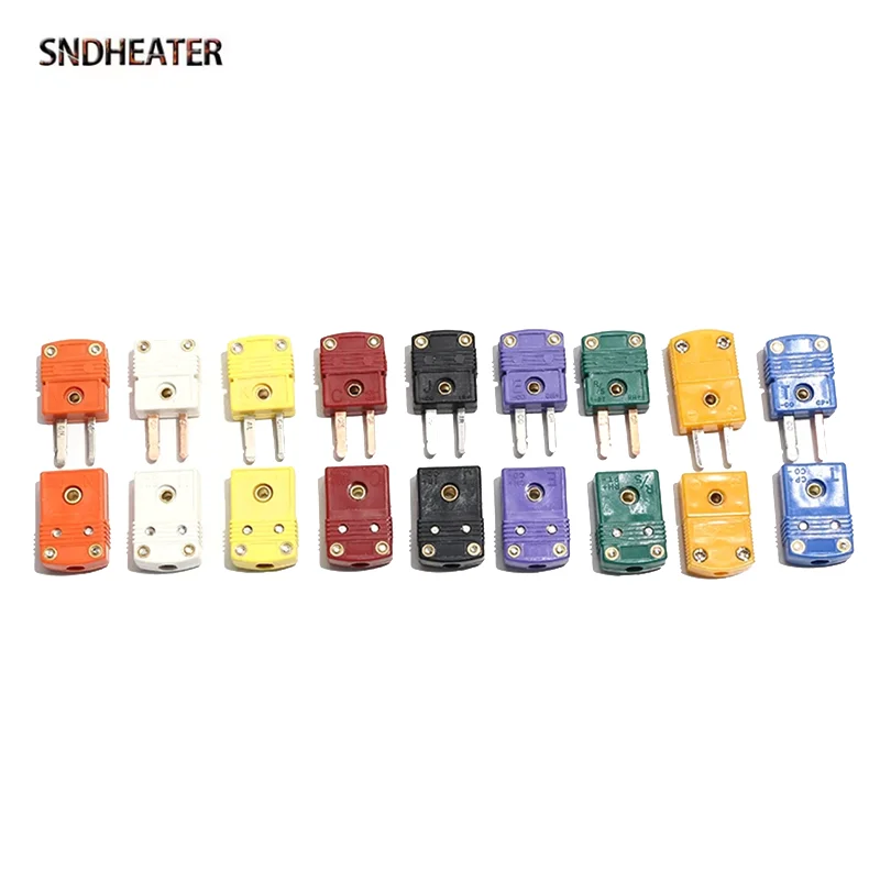 SNDHEATER Тип K/T/J/E/N/C Разъем для термопары Высокотемпературный измерительный женский и мужской мини-разъем Двухконтактный монтаж на панели