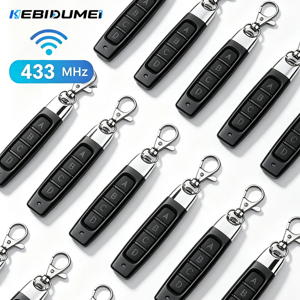 KEBIDUMEI 433MHz RF Cloning Remote Control Garage Gate Door Opener Key Duplicator Home Security Rolling Code Remote Transmitter