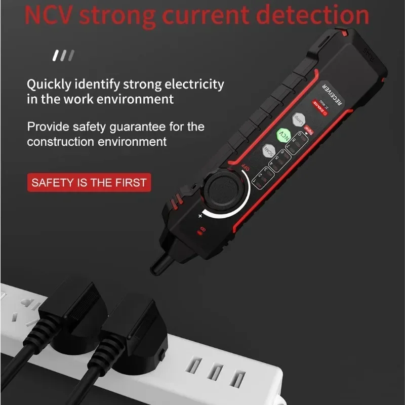ZC-802G Portable POE Live Wire Detector Rechargeable Anti-Noise Cable Tracker Network Line Testing Equipment