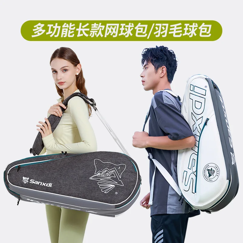 Waterproof Tennis Rackets Bag Large Capacity 6 Pcs Tennis Backpack Badminton Gymbag Squash Racquet Bag With Separated Shoes Bag