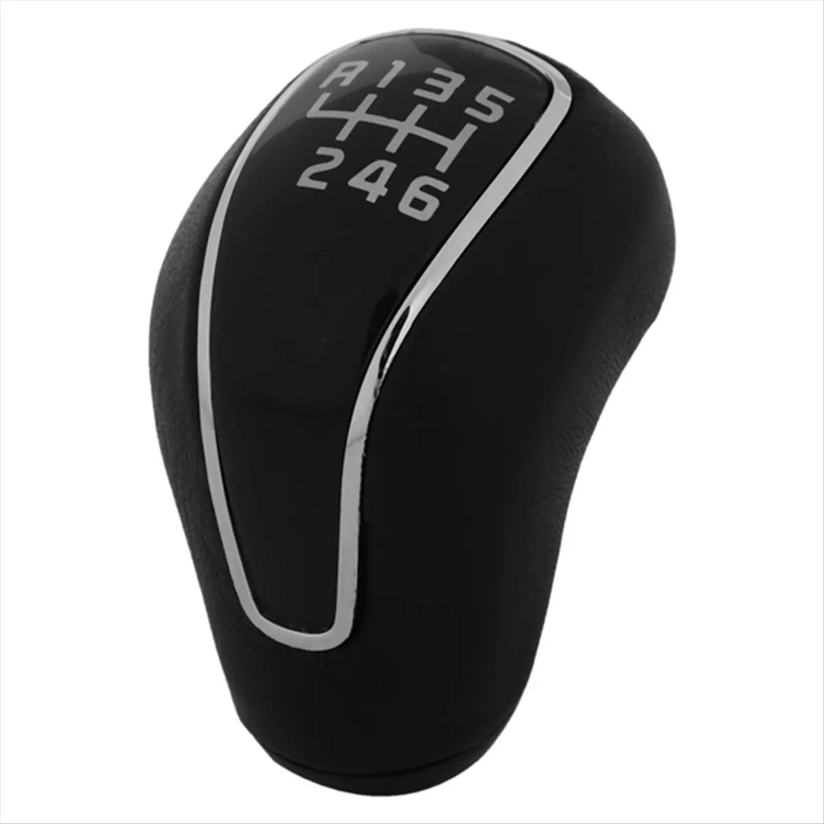 #50D (Black)6 Speed PU Leather Car MT Gear Shift Knob Lever Stick Shifter,Automotive Parts & Accessories