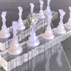 5pcs Aurora Acrylic Nail Display Stand Nail Tip Practice Holder Magnetic Nail Practice Stand Fingernail DIY Nail Art Stand Tool