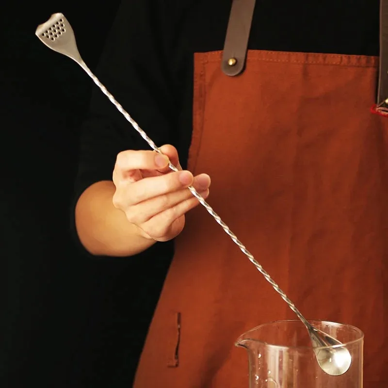 Manico a spirale in acciaio inossidabile Cucchiaio da cocktail Barista Cucchiaio da miscelazione Shaker per bevande Muddler Agitatore Bar Accessori da cucina