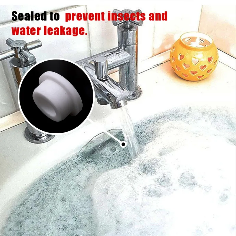 10/1Pcs Wash Basin Overflow Ring Square Silicone Sealing Plugs Bathroom Sink Hole Covers Overflow Rings Kitchen Bath Accessories