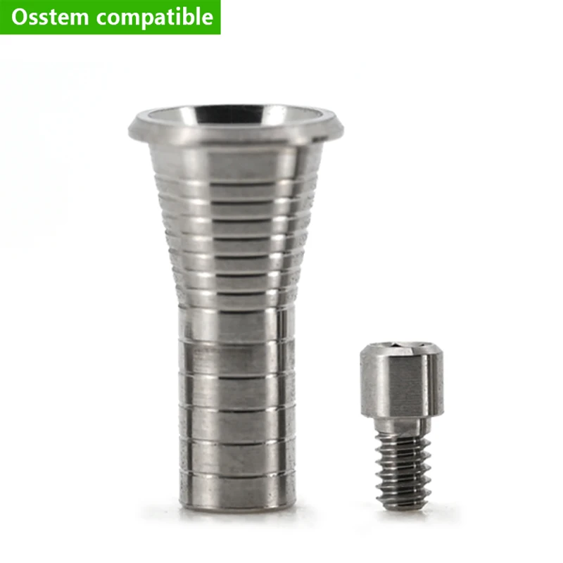 Abutment Titanium Grade 5 Ti-Base CAD/CAM OSSTEM Hiossen Multi Unit MUA, Implan Presisi Tinggi OEM untuk Klinik & Laboratorium Gigi
