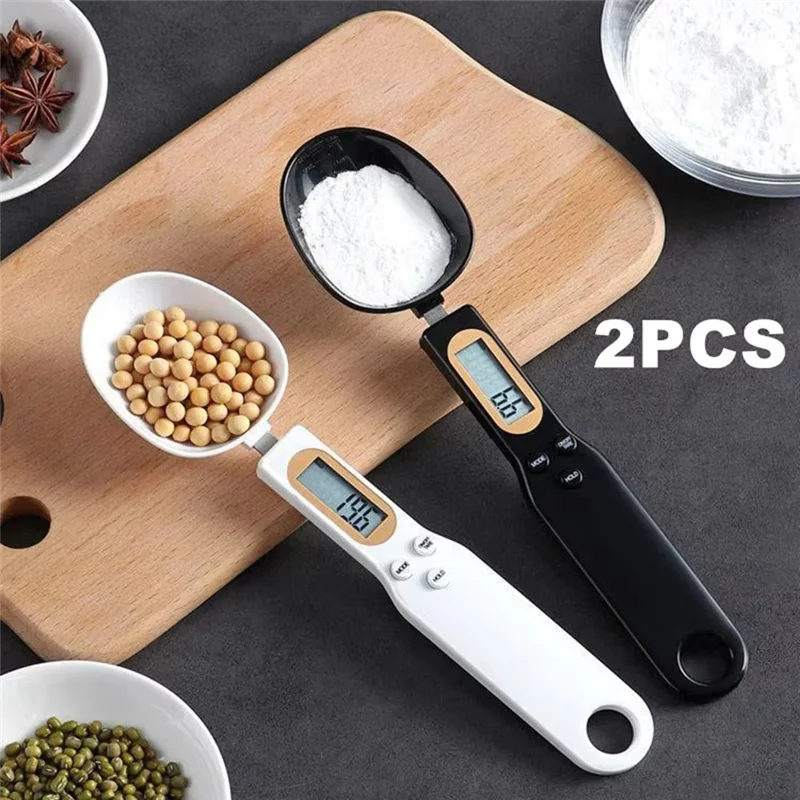 ABRB-Mini Spoon Scale Digital Kitchen Scale Electronic LCD Scale 0.1-500G Cooking Flour Weight Measure Spoon