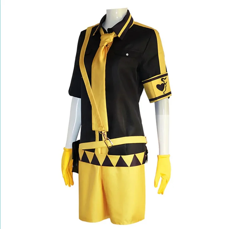 미쿠 러브 이즈 워 코스프레 의상 스트랩 디자인 드레스 애니메이션 롤플레잉 슈트 할로윈 카니발 파티 의상 여성 남성 소녀용