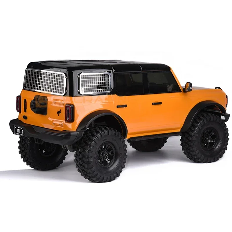 شبكة نافذة من الفولاذ المقاوم للصدأ شبكة نافذة جانبية/خلفية شبكة مدرعة واقية لـ 1/10 RC الزاحف سيارة Traxxas TRX4 برونكو لتقوم بها بنفسك أجزاء