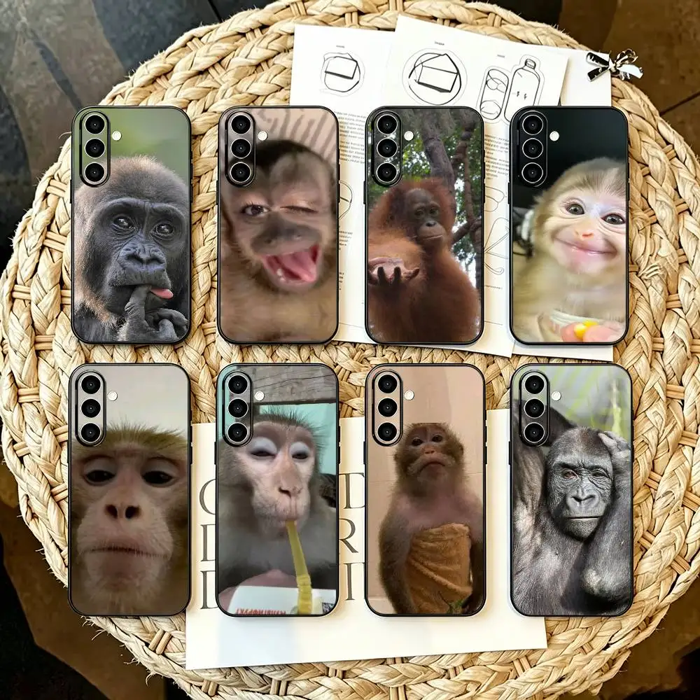 Funny Monkey For Samsung Galaxy A55 A35 A15 A54 A24 4G A14 A53 A33 A23 5G A52s A42 A32 A71 A51 A21s A50 A30