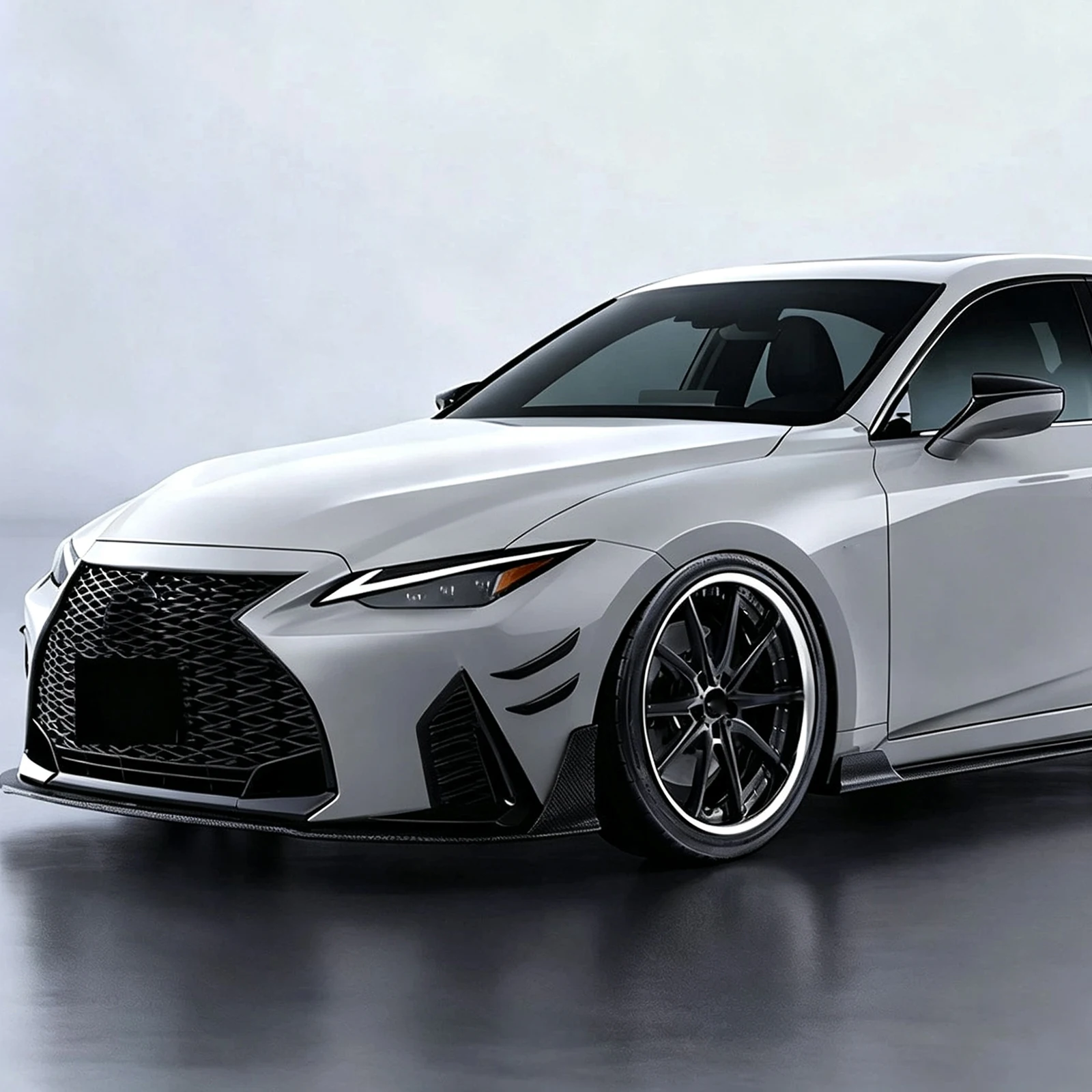 For Lexus IS300 IS350 F-Sport 2021-2025 Front Bumper Spoiler Lip Lower Splitter Chin Blade Guard Cover Protection Deflector