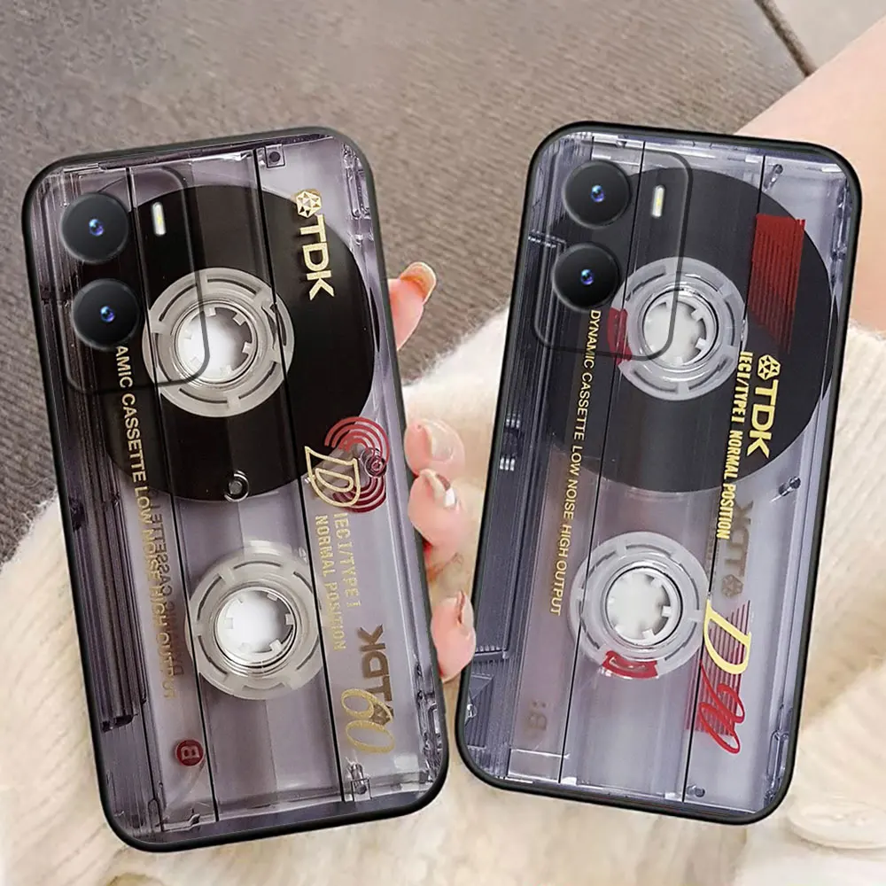 Classics Magnetic Radio tape Cassette Phone Case For VIVO S1 V15 V17 V20 V20SE V21 V23 V23E V25 V25E V27 V27E V29 V29E V30 Case