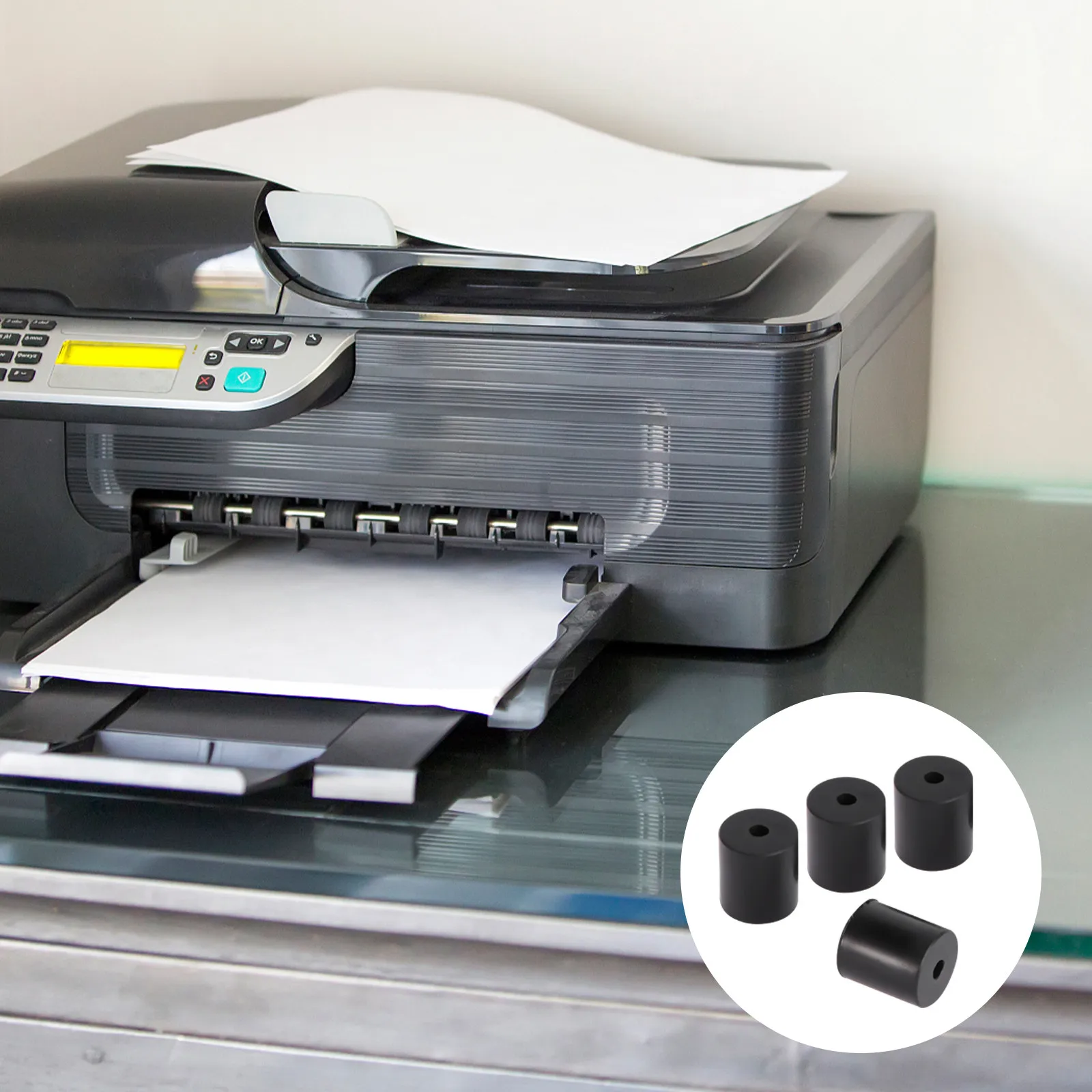 

Комплект из 4 силиконовых компонентов для выравнивания 3D-принтера, 16 мм, премиум-класса, высокая стабильность, без пружин, для выравнивания подогреваемой платформы, черный