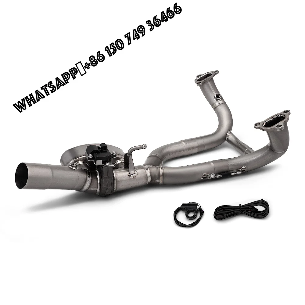 Full Kit Exhaust Line for R1300GS 1300GS Titanium Header Escape Front Link Pipe with Electric Controlled Valve