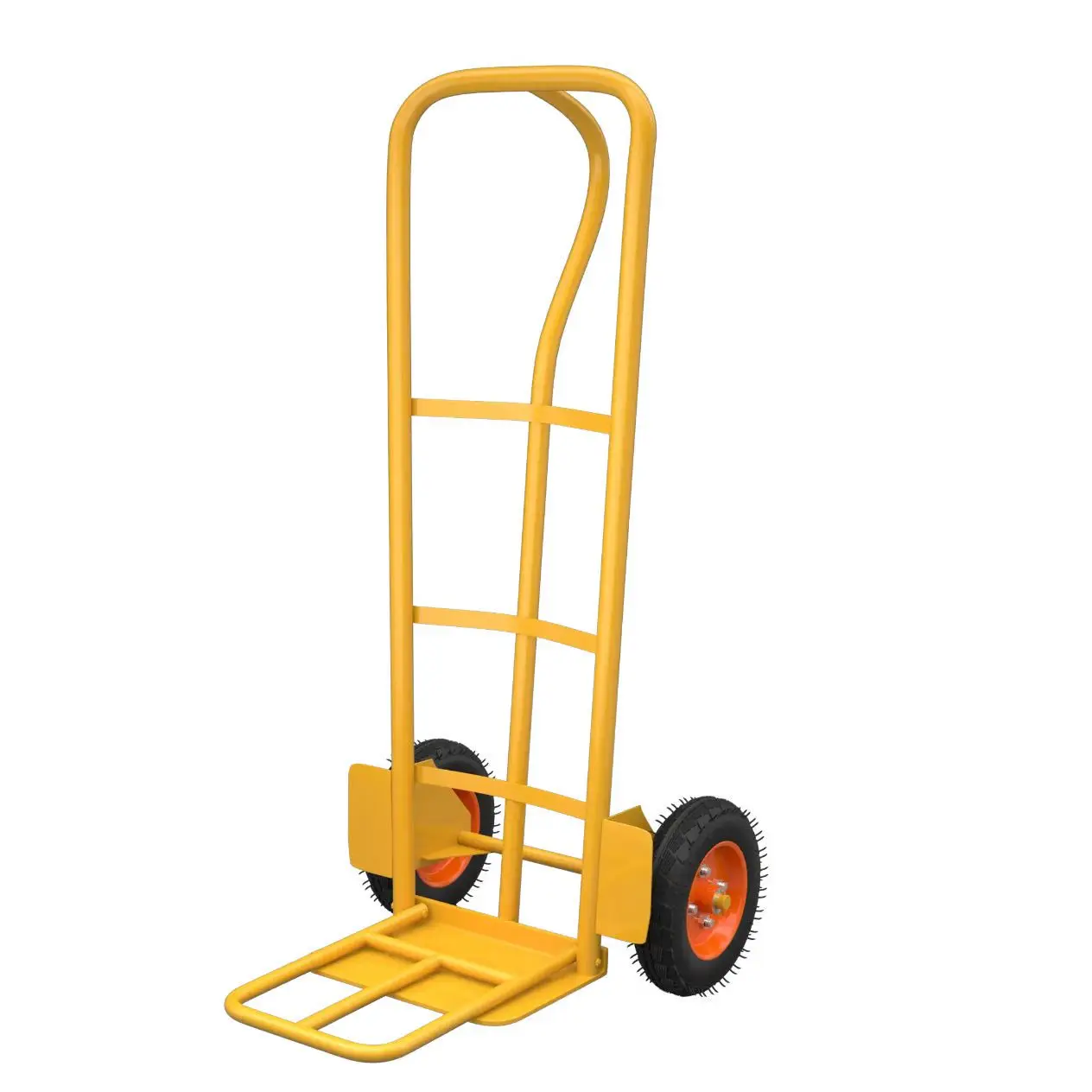 

Heavy Duty Metal Dolly Hand Truck Cart Trolley Steel Rubber Material Handling Tool for Outdoor Storage