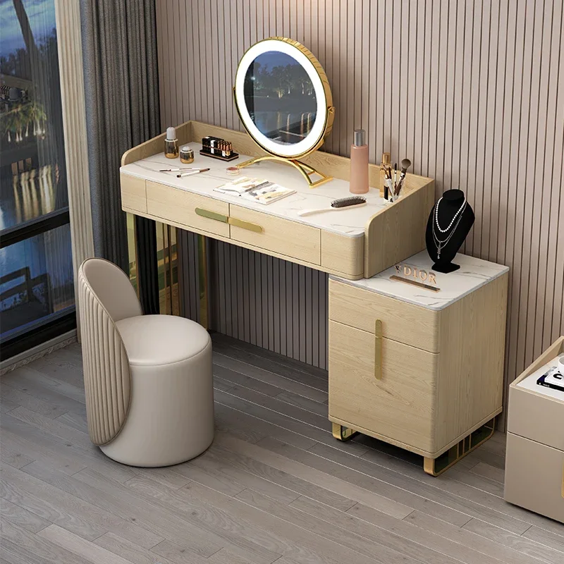 

Mirror Bedroom Dressers Makeup Table Vanity Mobile Storage Console Salon Dressers Bedroom Meuble Chambre Bedroom Furniture