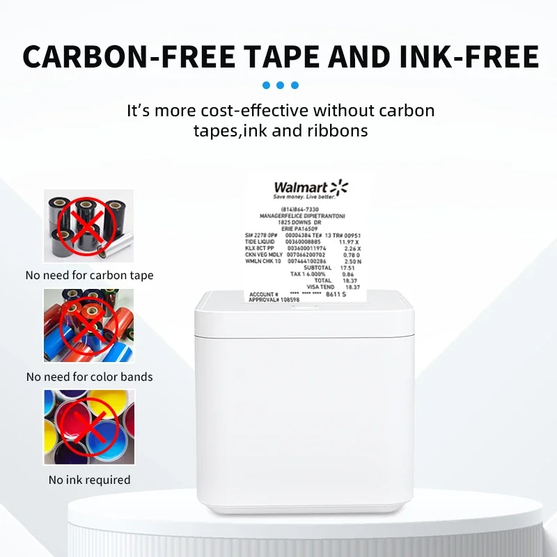 يمكن توصيل طابعة الإيصالات الحرارية HZTZ مقاس 58 مم لنظام Android iOS Windows بسجل النقدية مناسبة لتقديم الطعام، فائقة