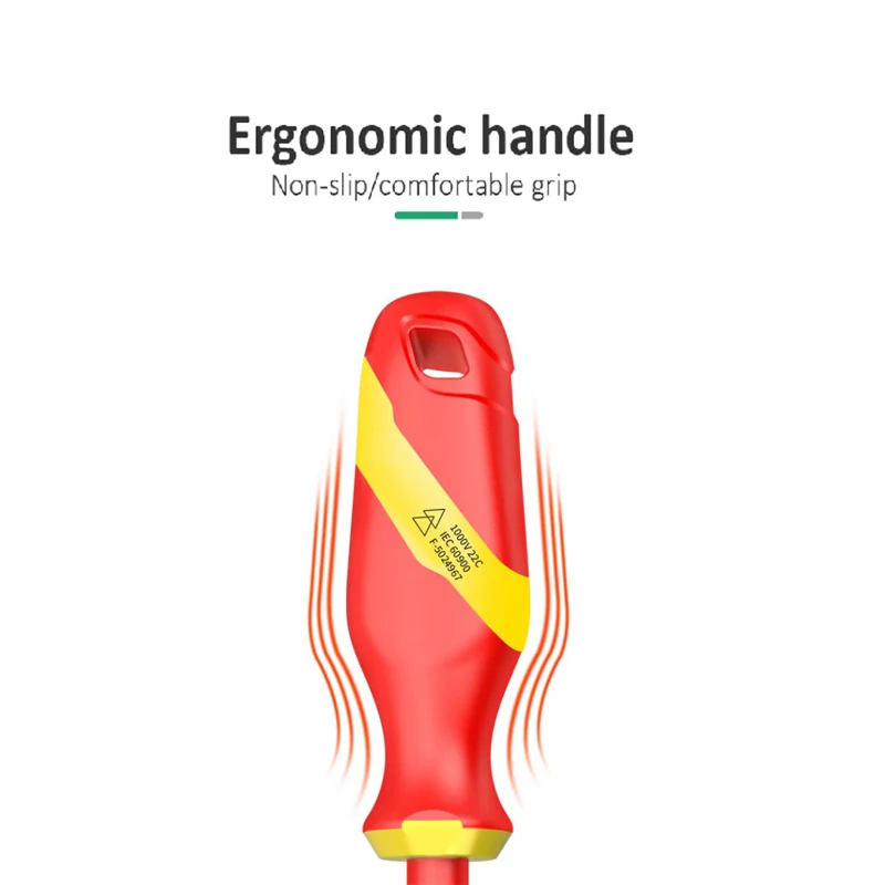 LAOA insulated injection-molded screwdriver handle, multi-function interchangeable head driver, 1/4-inch hexagonal shank screwdr
