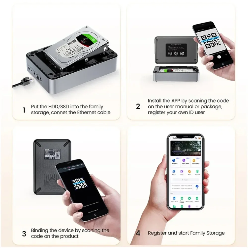 Imagem -04 - Orico-sata Gabinete de Disco Rígido Rede Nas Caixa de Armazenamento Hdd Usb c Estojo Externo Habitação Servidor de Nuvem Pessoal 35