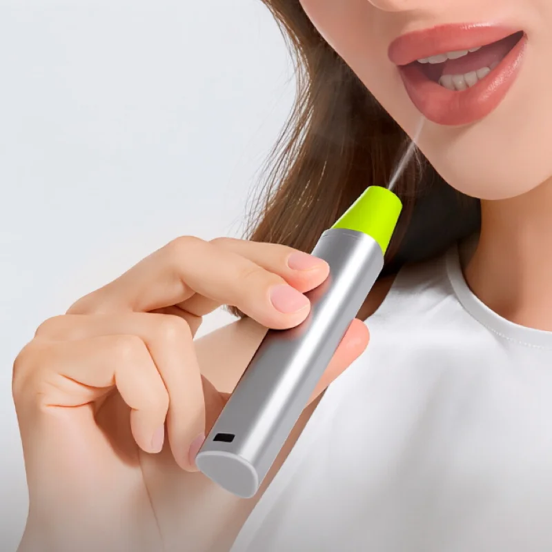 Smart electronic oral sprayer mouth Breath freshener fruit flavor portable atomizing electric oral sprayer