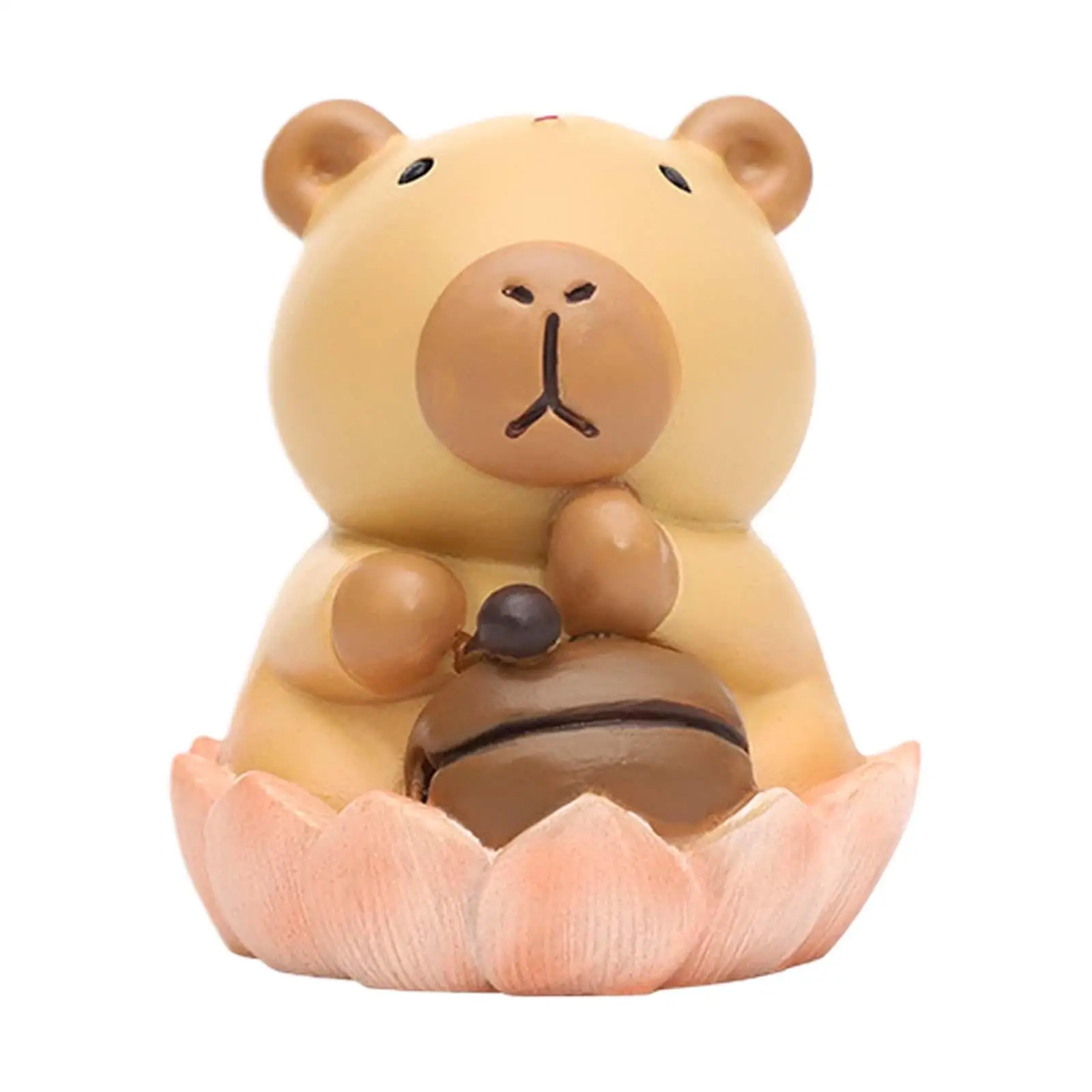 Mini Capybara Figure Animal Statue Capybara Sculpture Cute Capybara Statue for Cabinets Bookshelf House Coffee Table Entryway