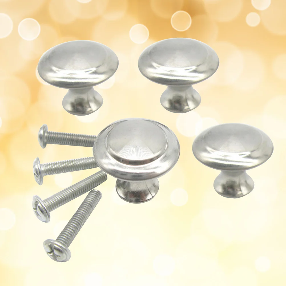 

Knobs with Screws Round Handle Zinc Alloy Drawer Glass Door for Cabinet Kitchen