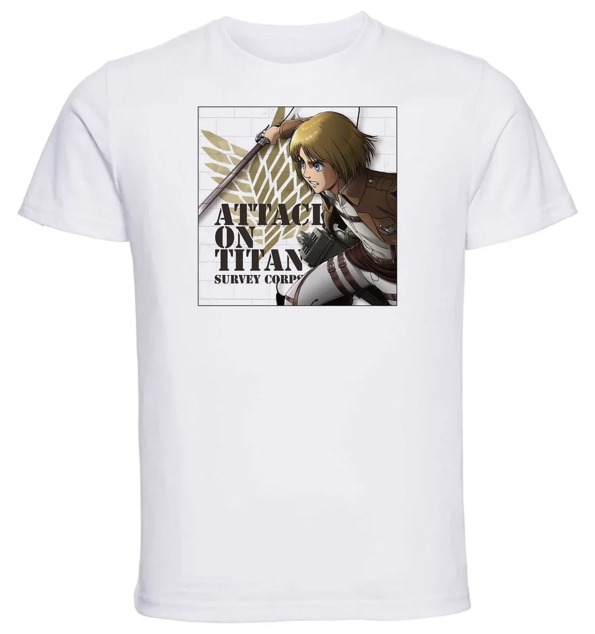 T-Shirt Unisex White - Attack on Titan - Survey Crorps - Armin Arlert