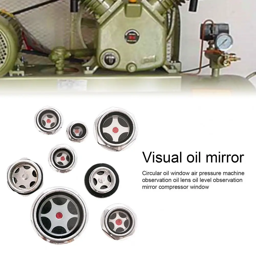 

Air Compressor Sights Glass High Strength Lightweight Oil Level Gauge Oil Liquid Level Gauge Oil Indicator Window