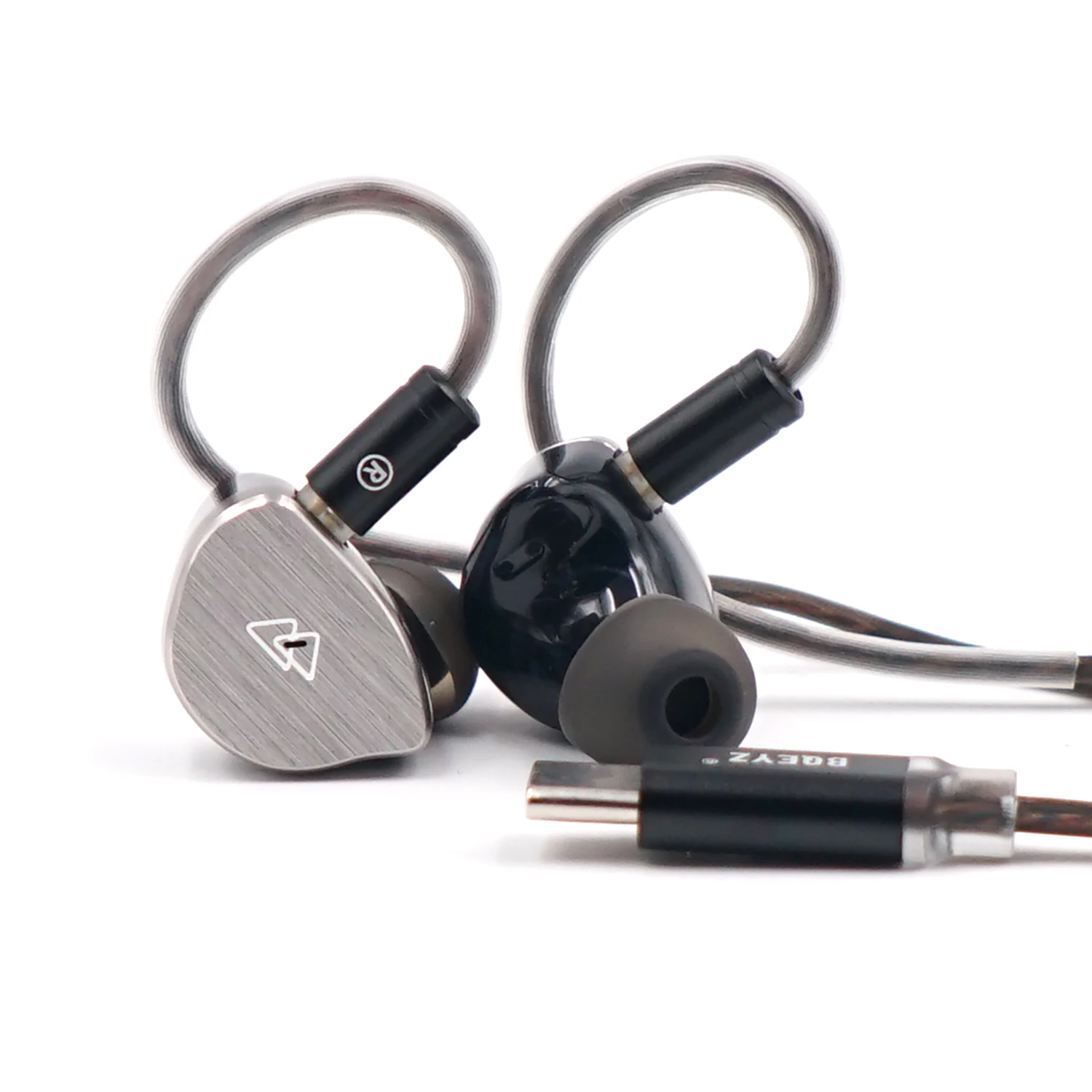 BQEYZ BQ10 12 mm PET dynamische driver in-ear oortelefoon HiFi bedraad IEM gaming-oordopjes 0,78 mm 2-pins afneembare verzilverde OFC-kabel