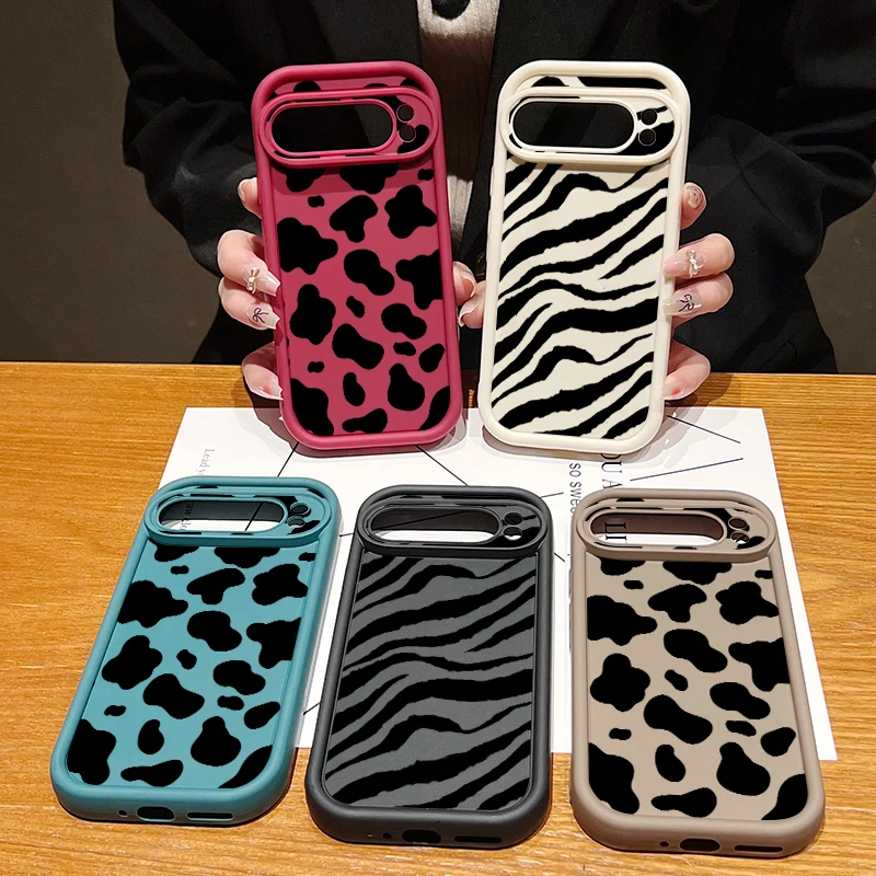 Cow Stripes Printing Soft TPU Phone Case For Google Pixel 10 8 Pro 9A 8A 10 9 Pro XL Shockproof Silicone Cover For Pixel 8 7 Pro