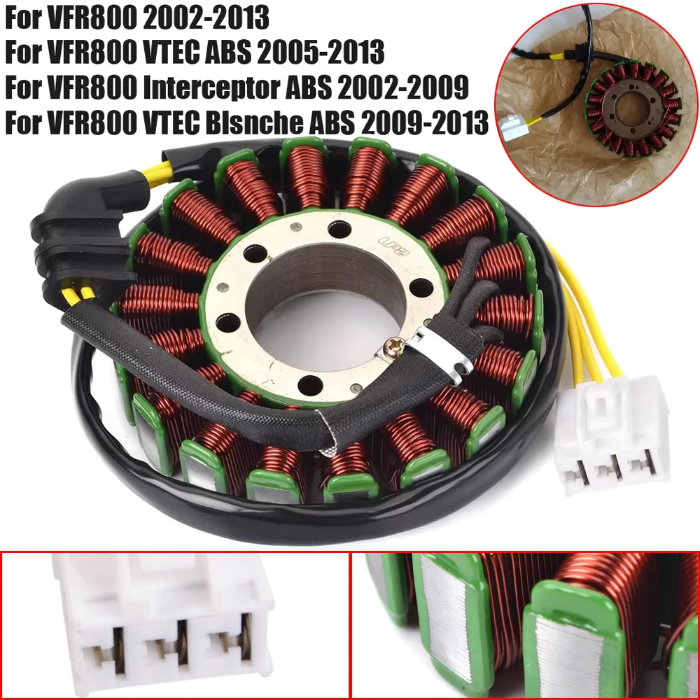 

Generator Stator Coil For Honda VFR 800 Interceptor ABS VTEC Blsnche ABS 31120-MCW-D01 31120-MCW-D02 31120-MCW-D03 / VFR800