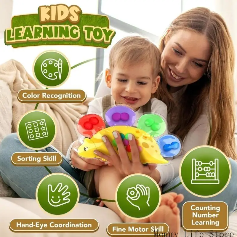 Enfants Développement émotionnel Toy Squeeze Toy Dinosaur Couleur correspondante