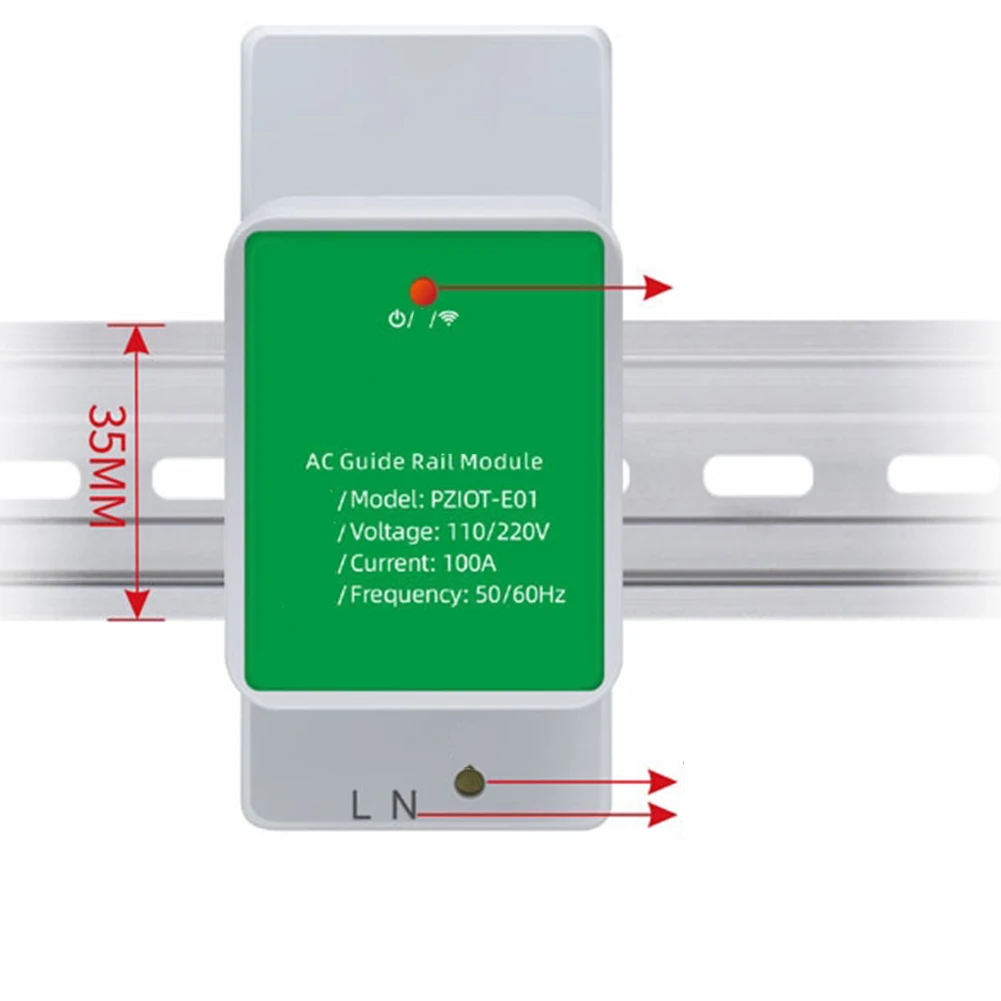 For Smart WiFi Energy Meter AC 70-260V 100A Digital For Power Consumption Monitor KWh Voltage Current Wattmeter