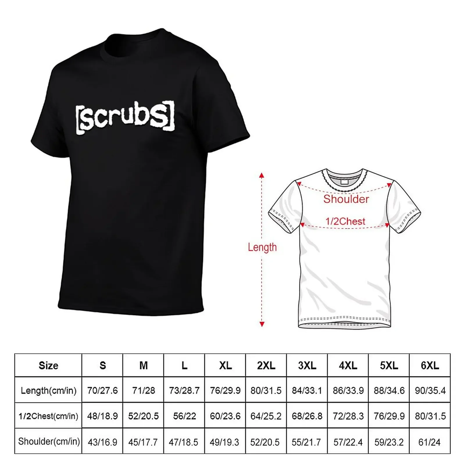 Scrubs TV Show Logo T-Shirt custom t shirt Aesthetic clothing vintage sublime mens graphic t-shirts big and tall