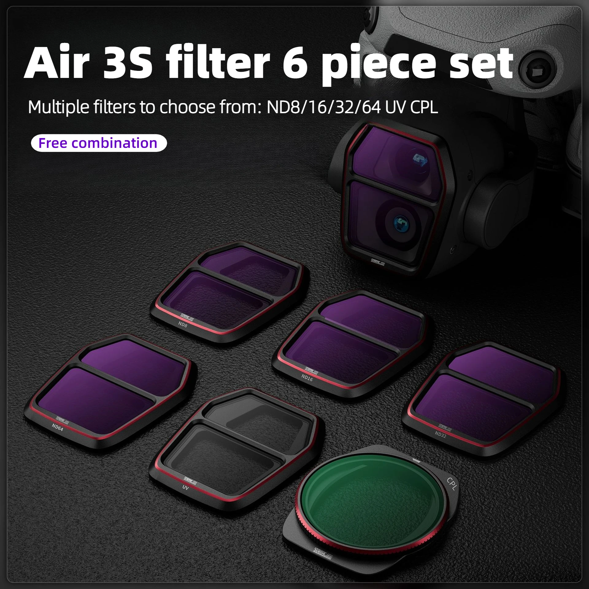 Drone Kit Waterproof - Kit de Filtros para Lente de