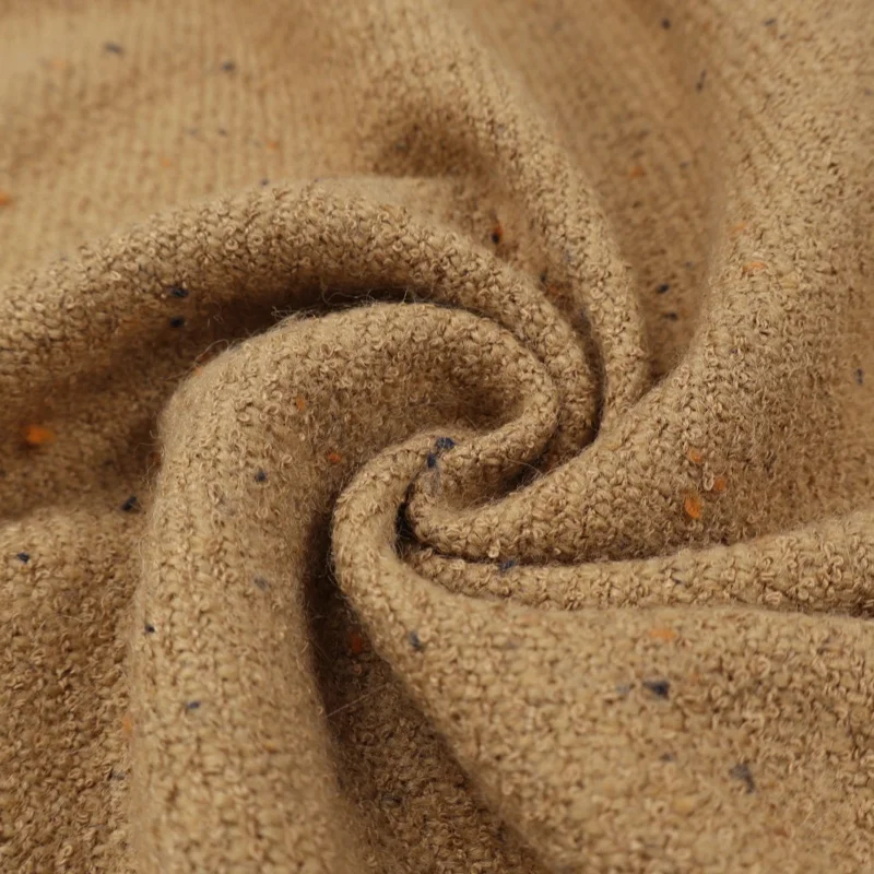 

Multi-color dotted herringbone woven wool fabric coat, half skirt, clothing DIY fabric