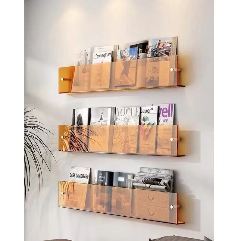 Artistic Book Display, Creative Transparent Acrylic Shelf, Stackable Combination Wall Shelf for Books, Stable and Decorative