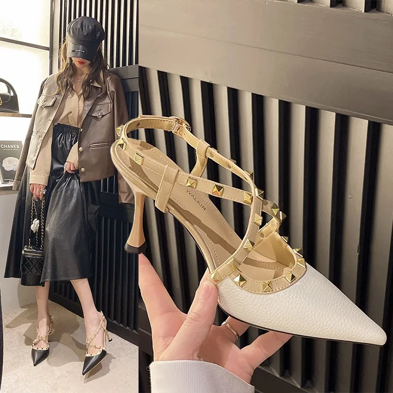 

Pointed High Heeled Sandals for Women with Thin Heels for External Wear. 2023 Spring/Summer New European and American Versatile