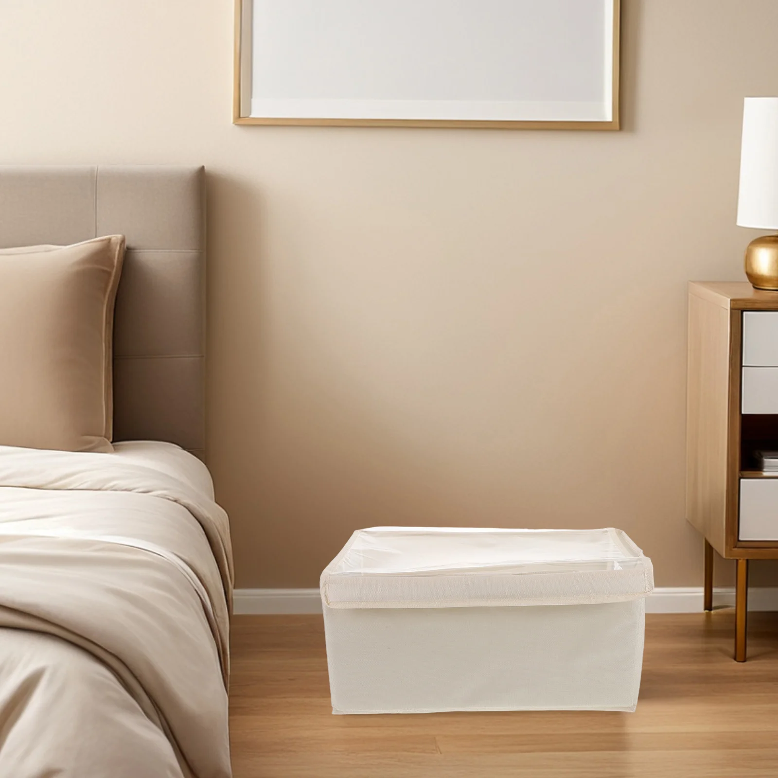 3 قطعة صناديق تخزين الملابس القابلة للطي أكسفورد النسيج غطاء شفاف خزانة منظم لغرفة النوم عنبر المنزل التخزين #2